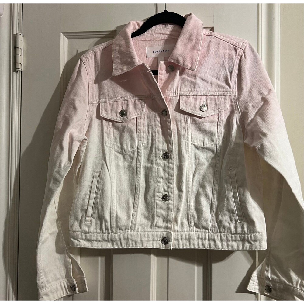 Jean Jacket pink and white ombré Jean jacket
